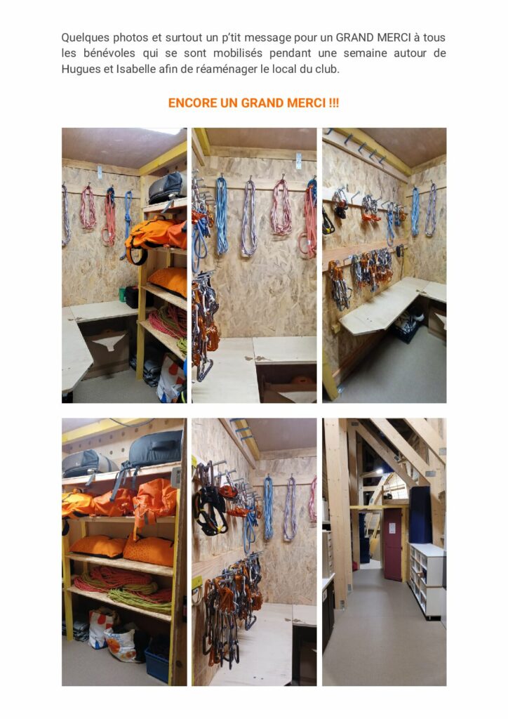 Réaménagement du local club