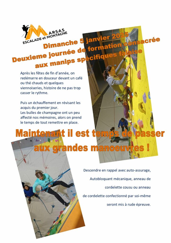 Retour en images sur la deuxième journée de formation vers l&rsquo;autonomie en falaise