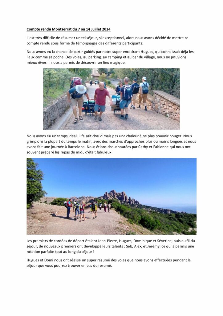 RETOUR SUR LE SEJOUR A MONTSERRAT