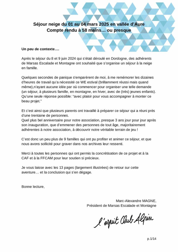 Retour sur le séjour neige en famille 2025