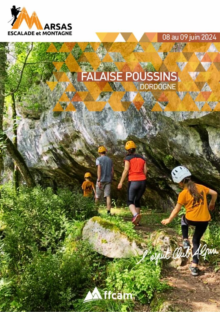 Sortie Falaise Poussins en Dordogne 08 au 09 juin 2024