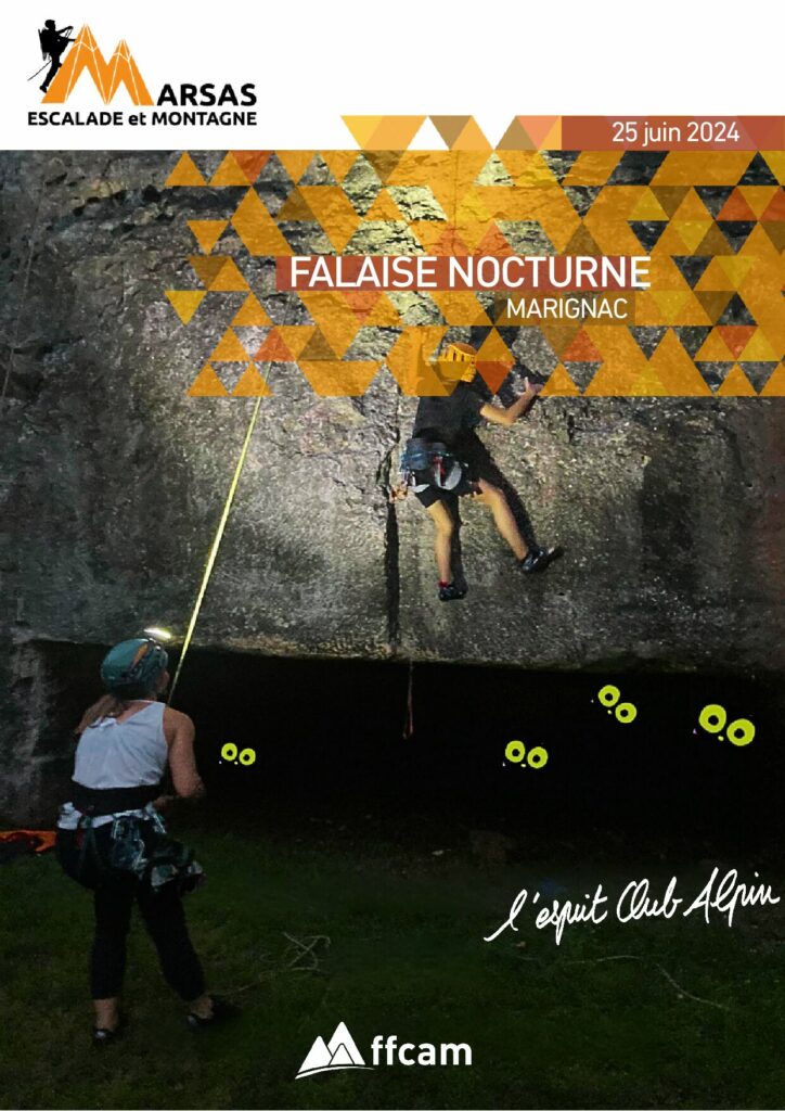 Sortie Falaise Nocturne Marignac 25 juin 2024
