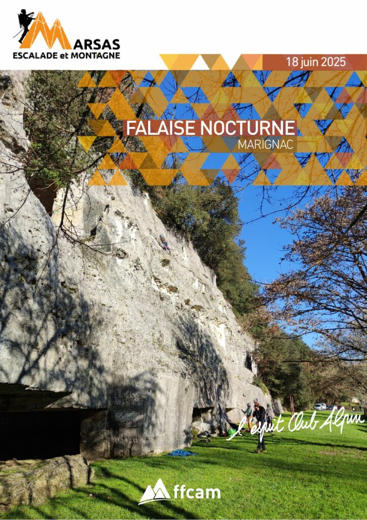 Sortie Falaise Nocturne Marignac 18 juin 2025