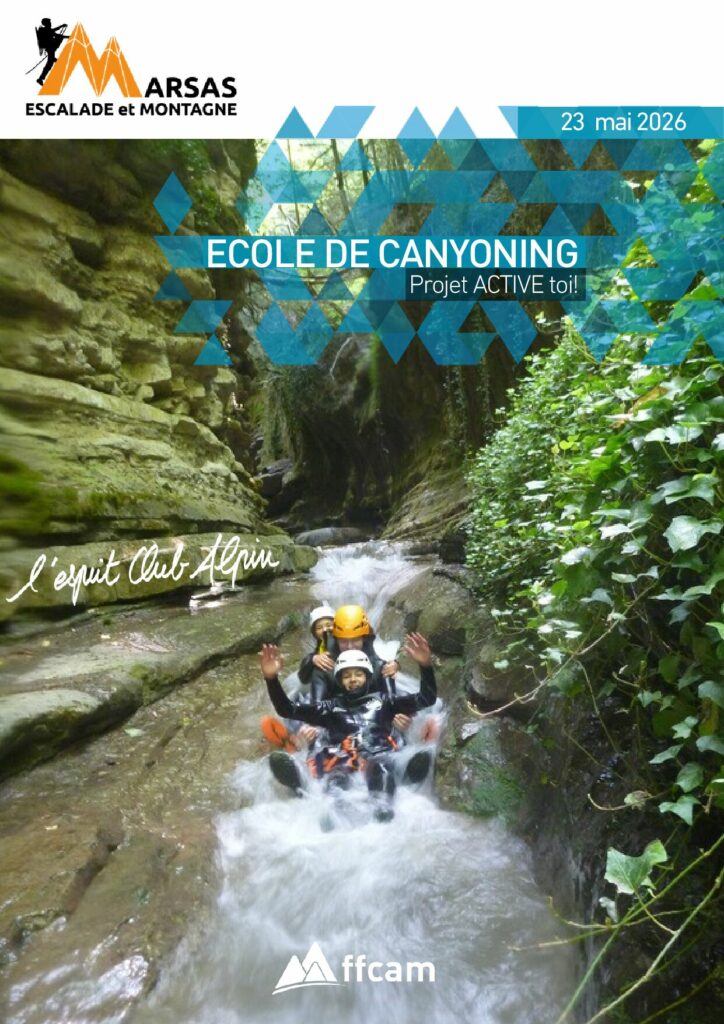 Résumé ECOLE DE CANYONING projet Active-toi 23 mai 2026