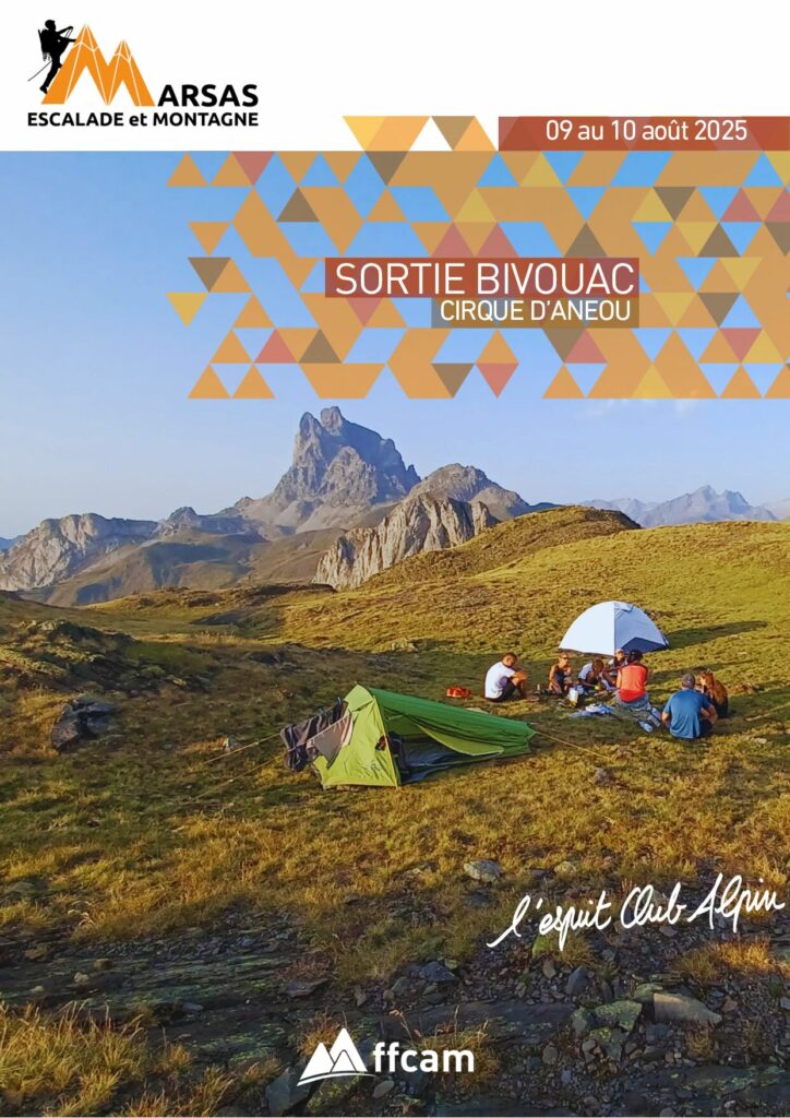 Résumé de la sortie bivouac - Cirque d'Anéou 09 et 10/08/25